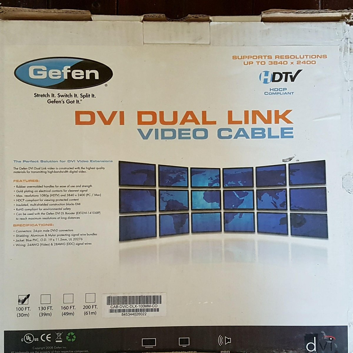 Dual Link DVI 4k video kabel