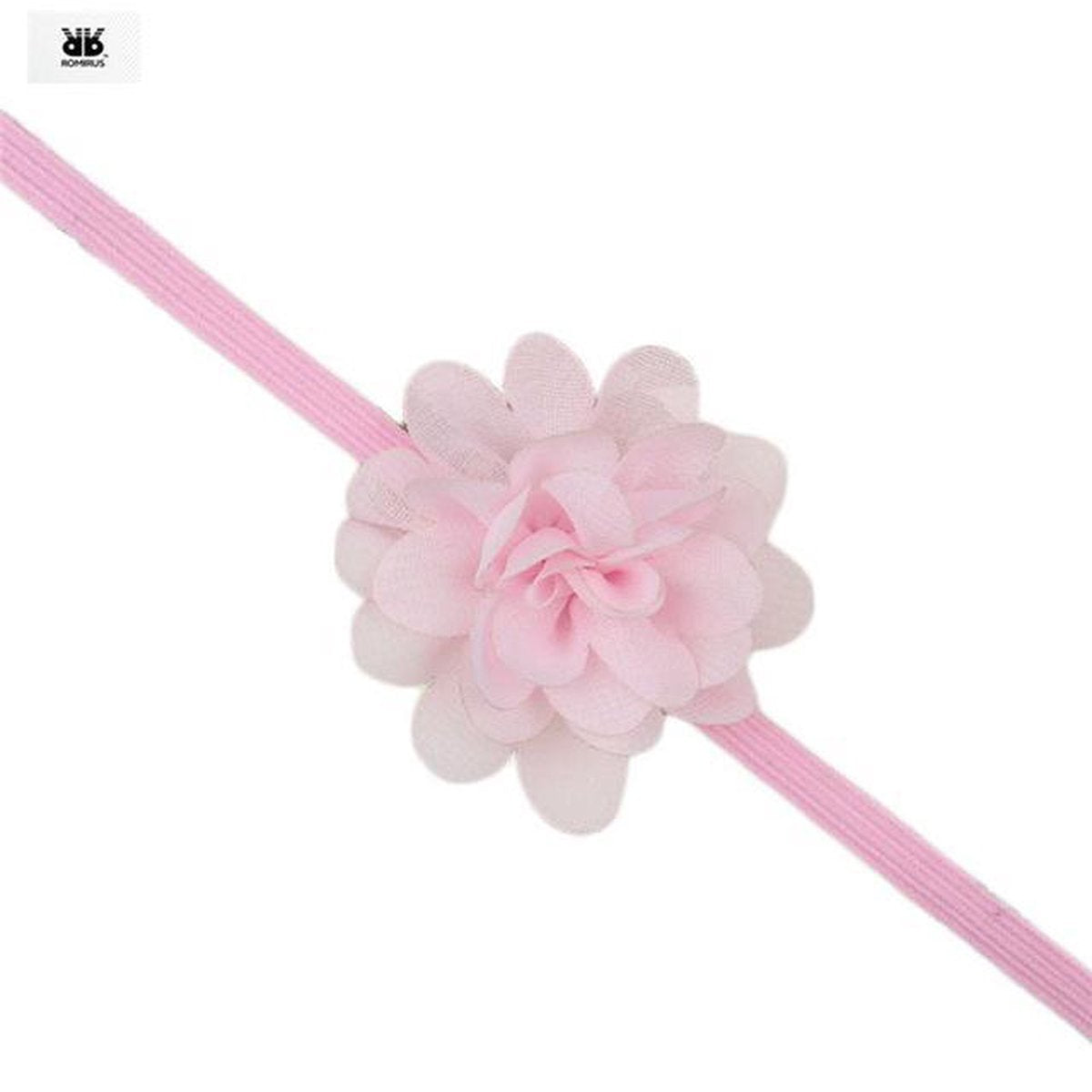 Haarband dun met Bloem - Licht Roze