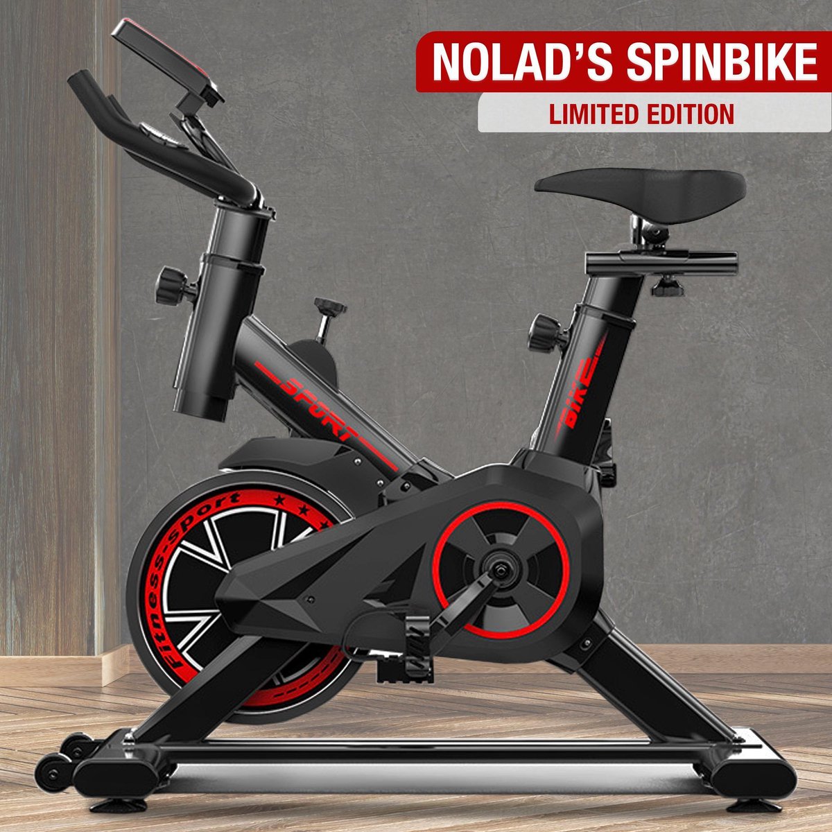 Nolad® Spinningfiets - Spinbike - Hometrainer - Indoor bike - Binnen fiets - Revalidatie trainer - Extreme workout - 2021 new line - LIMITED EDITION
