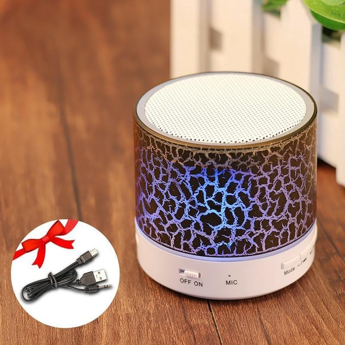 Bluetooth Speaker Mini - LED - Zwart