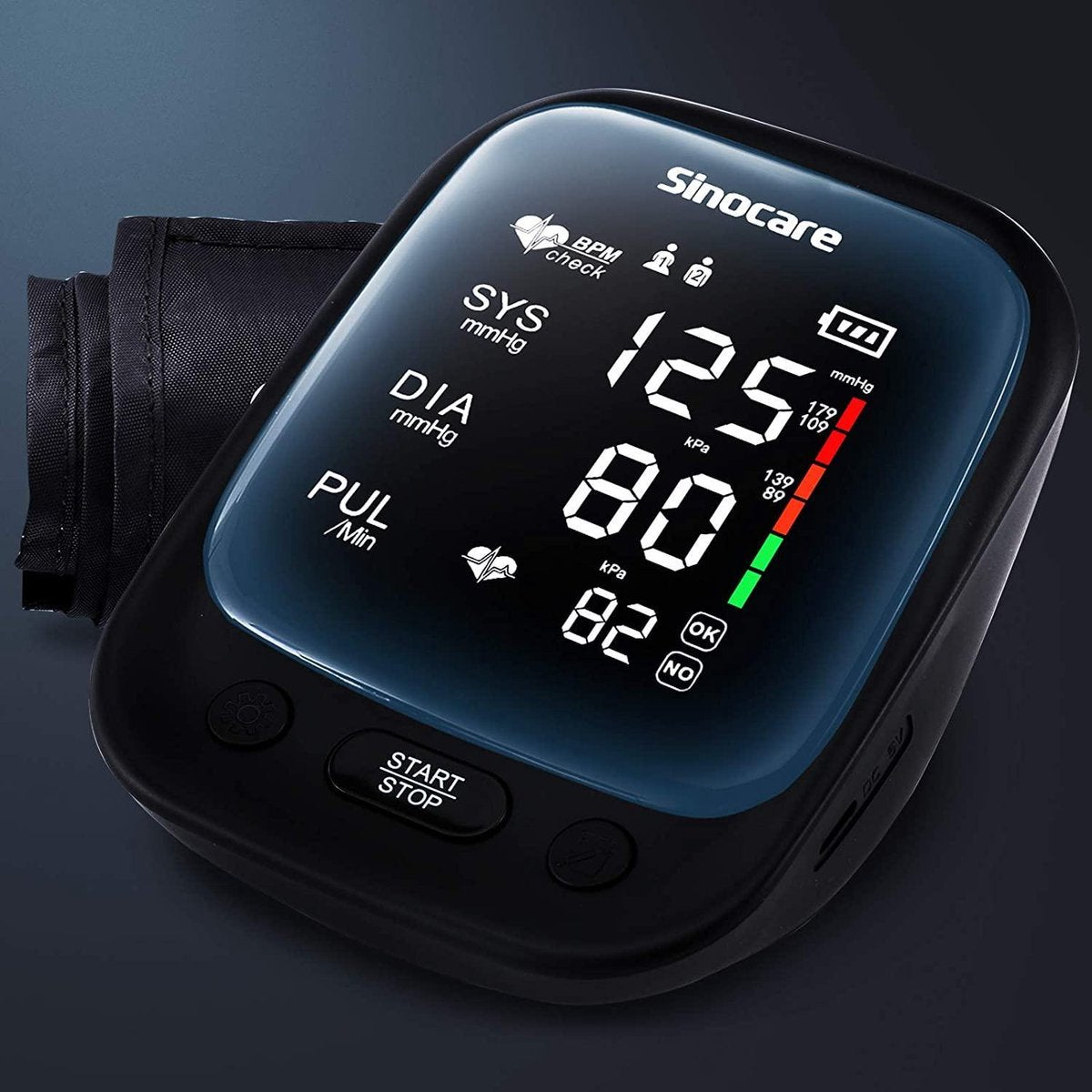 Bloeddrukmeter digitale arm-arm-tensiometer met aritmische pulsdetectie