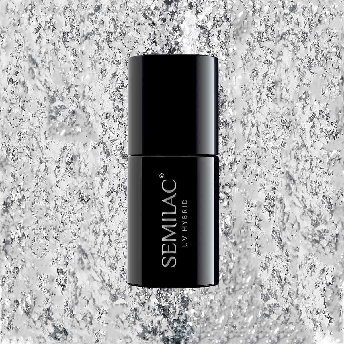Gellak Semilac - Gel Nagellak 292 - Gel polish - UV Hybrid - Shimmer - Silver - 7ml