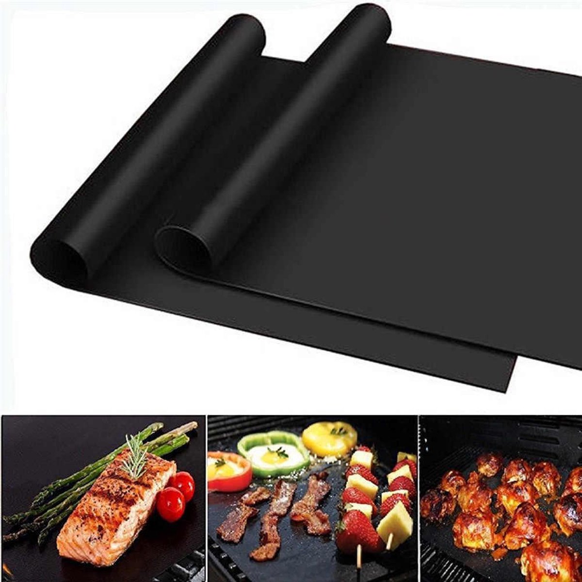Ovenmatje - Gratis Verzending - Bakpapier Vervanger - Grill mat - Bakmat - Grill Mat - Set Van 2 Stuks - Oven - Herbruikbaar -  Houd je Oven Schoon - Vaatwasser Bestendig