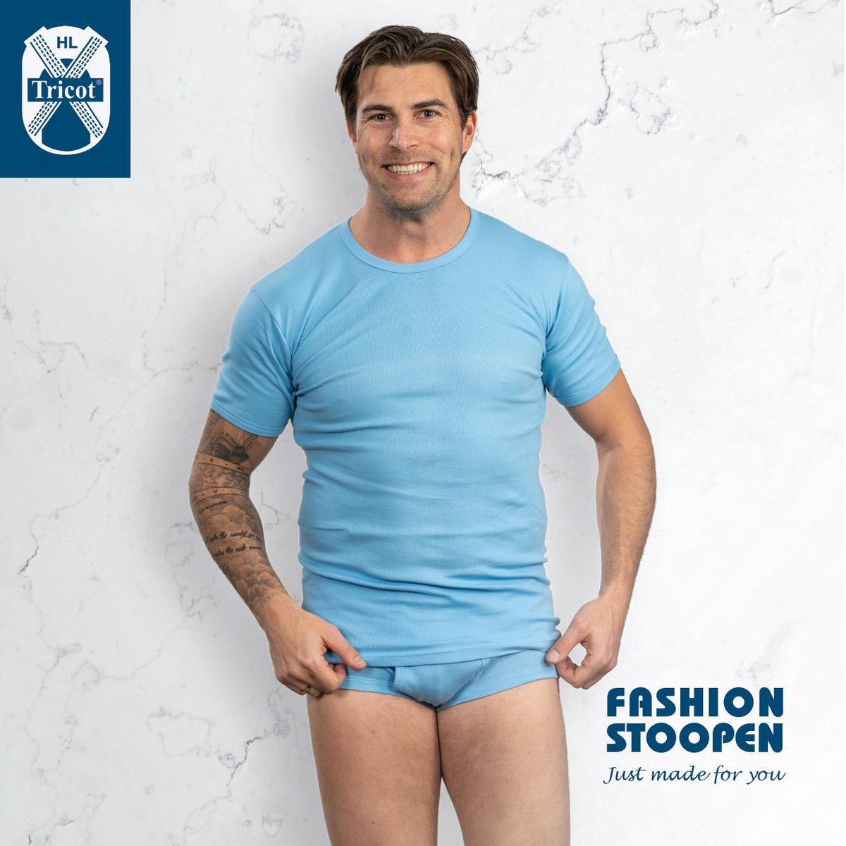 Tino/ hemd KM bleu -XL