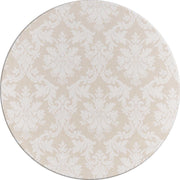 MixMamas Rond Tafelkleed Gecoat Jacquard - Ø 160 cm – Chateau Barok - Beige