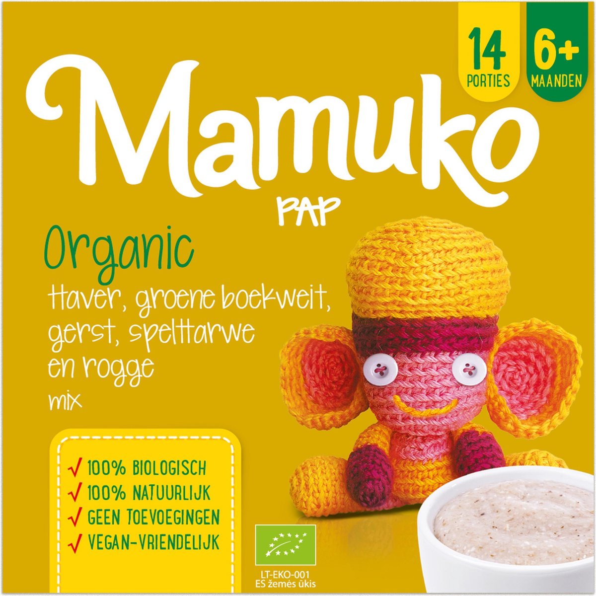 Mamuko biologische pap 6+ mnd. - haver