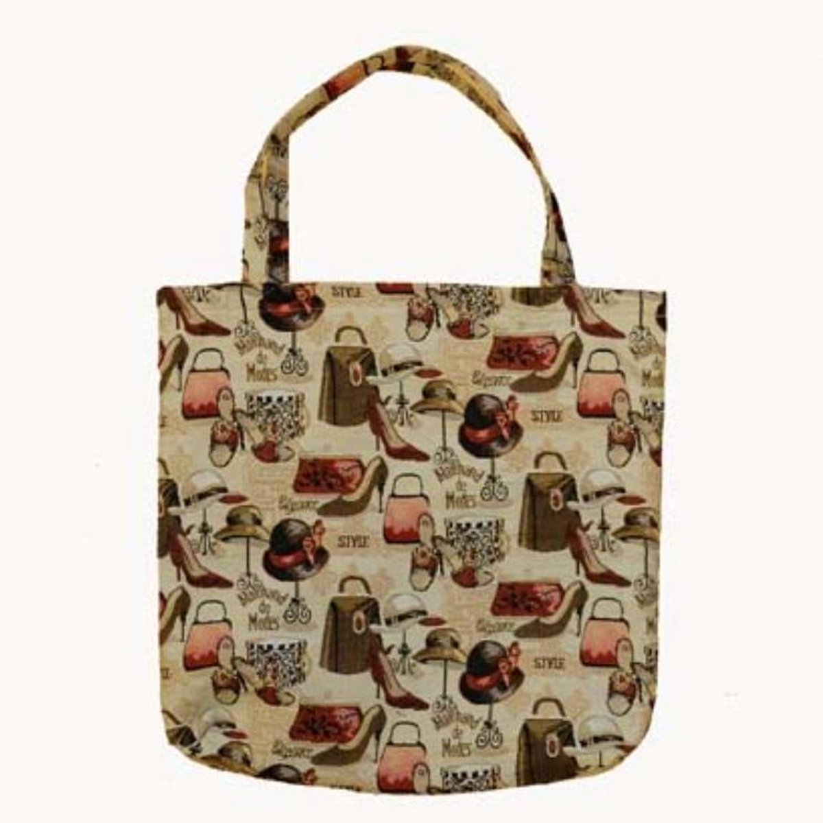 Gobelin boodschappentas groot | totebag | mode accessoires / beige