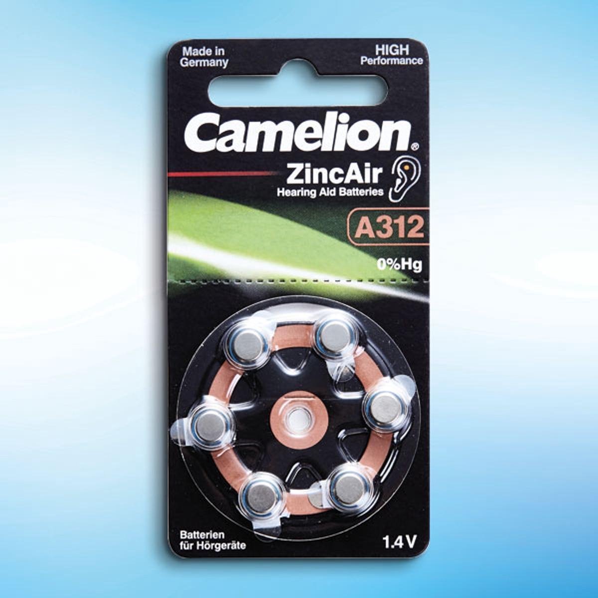 Camelion Gehoorapparaatbatterij A312 zinc-air 0% HG