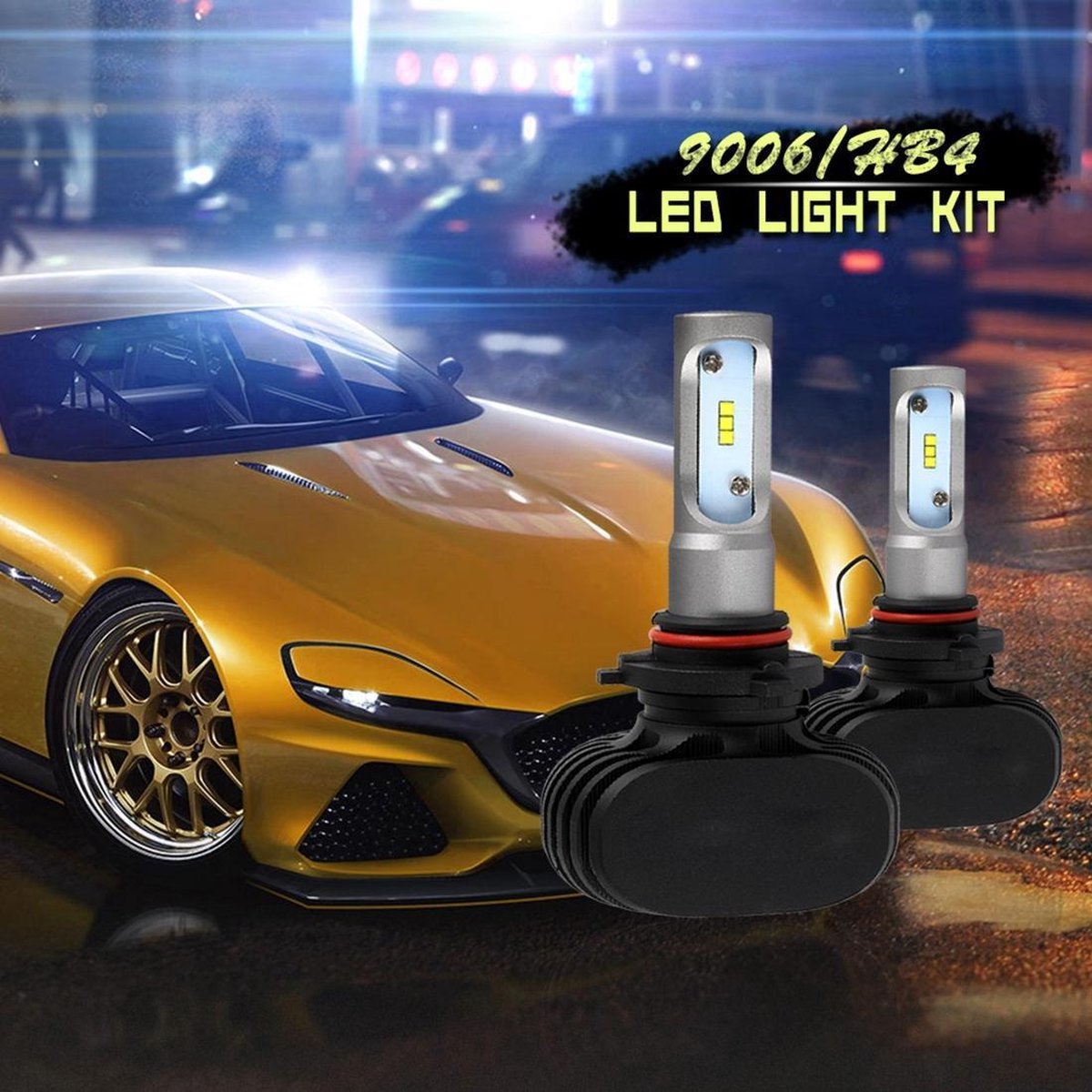 2 stuks 9006 IP65 waterdicht wit licht 6 csp led auto koplamp lamp