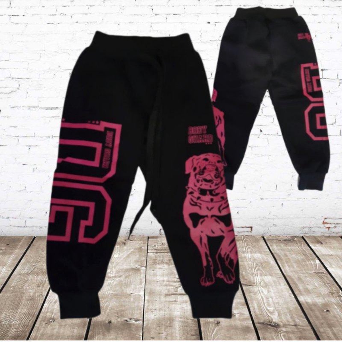 S&C Zwarte joggingbroek dog 6 - 110/116