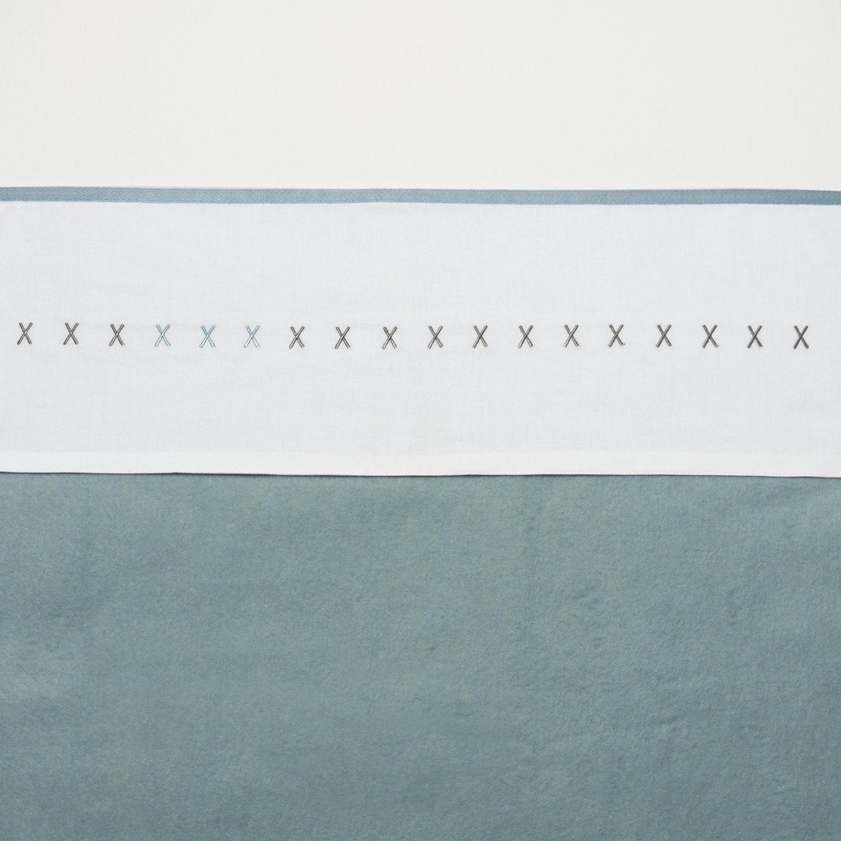 Meyco XXX wieglaken - 75 x 100 cm - Grijs/Stone Green