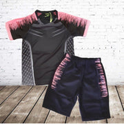 s&C Trainings set zwart roze - 110/116