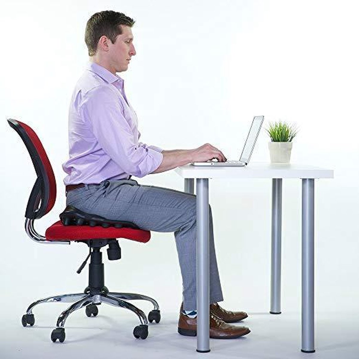 Backjoy SitzRight Cushion Zwart - Rugsteun Zithouding Bureaustoel Auto - Rugpijn Onderrug