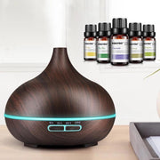 LOUZIR HEERLIJKE AROMA diffuser GEUR VERSPREIDER Luchtbevochtiger - Olie Verdamper - Olie Vernevelaar MET LED LICHT -( exclusief oli )ZWART