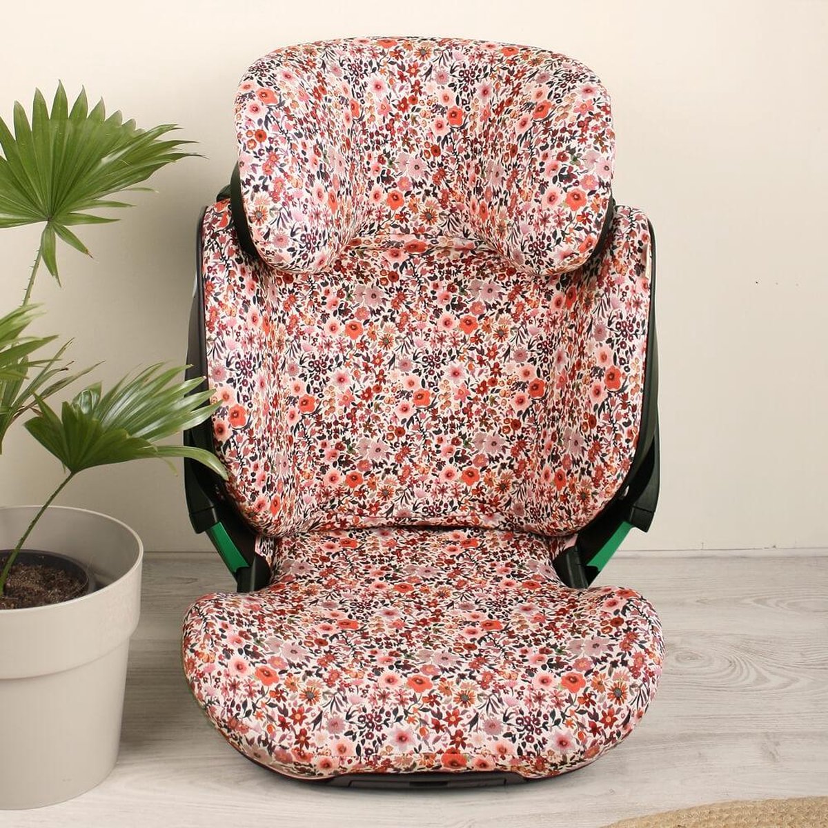 Ukje - Maxi Cosi Kore (Pro) autostoelhoes - Roze bloemen