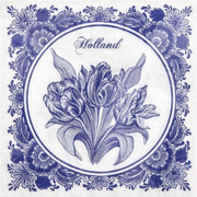 PPD -  servetten - Delfts blauw - tulpen- souvenirs -  33 x 33