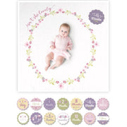 Lulujo Baby's First Year swaddle & cards - Isn't she lovely