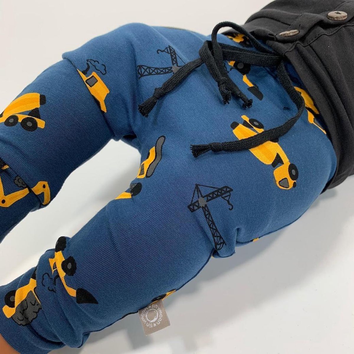 tinymoon Jongens Broek – model drop crotch – Tiny Builders – Blauw – Maat 50/56
