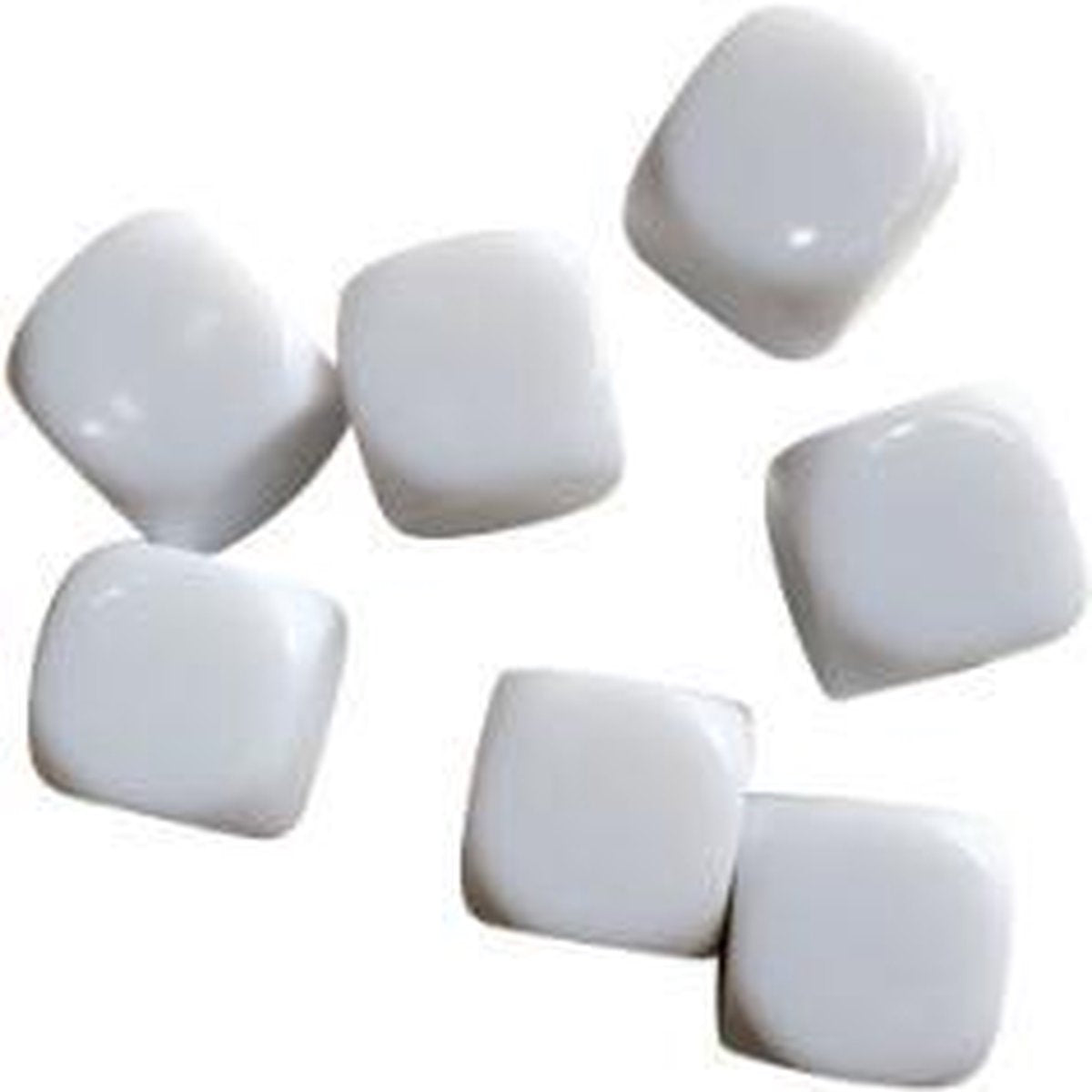 Blanco Dobbelstenen Wit - 16mm - 15 stuks