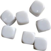 Blanco Dobbelstenen Wit - 16mm - 15 stuks