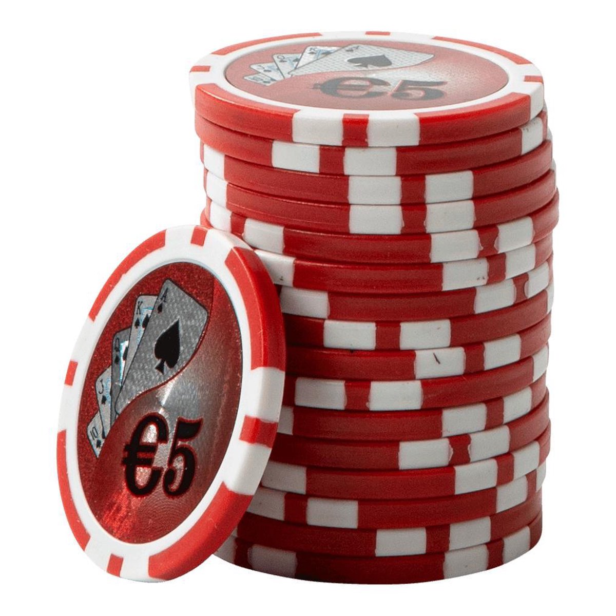 ABS Cashgame Chip €5 Rood (25 stuks)