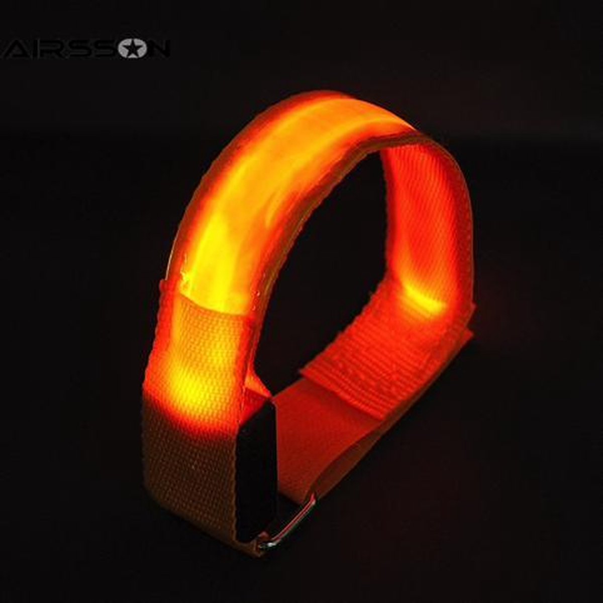 ORANJE LED Hardloop Arm Verlichting - Reflecterende Armband - Hardlopen - Fietsen - Outdoor Sports - verstelbaar 28 / 32 cm