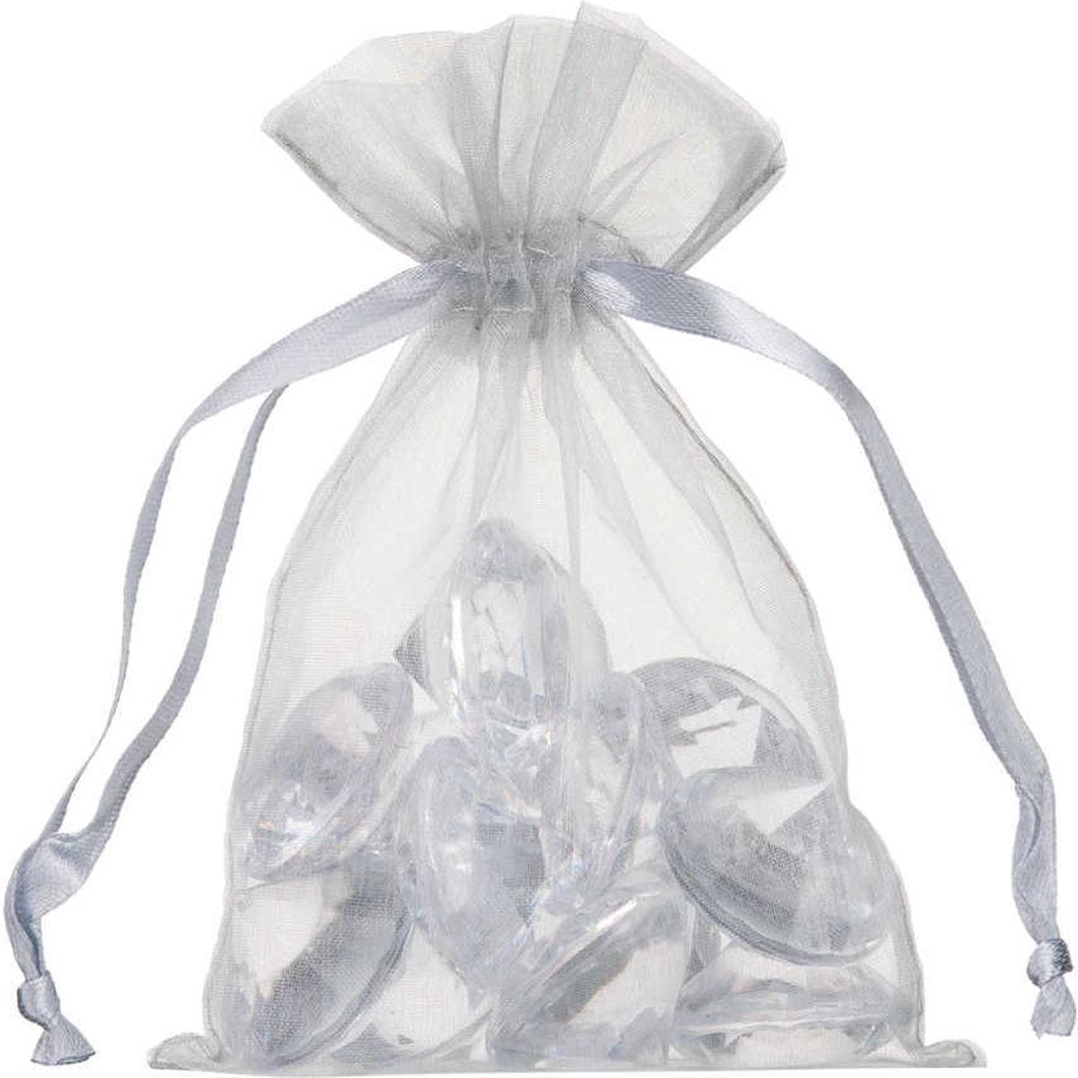Shingyo 200 stuks organza zakje 10x15cm - Product Kleur: Zilver