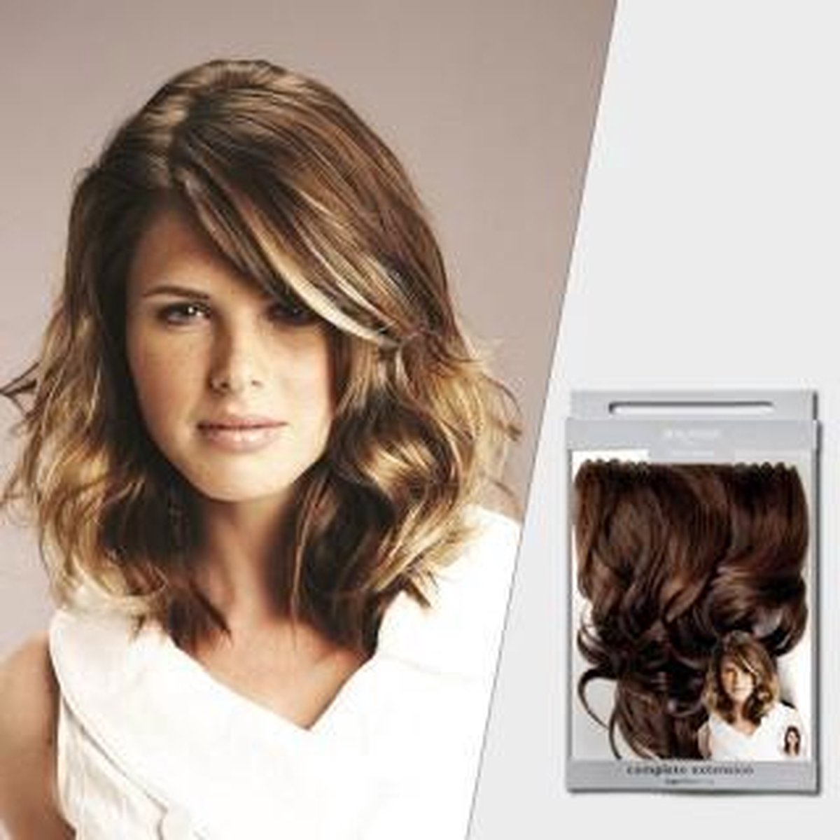 Balmain Hair Complete Extensions Clip  - 25 cm. - Memory®Hair - kleur Honey Blond - mix van licht en donkerblonde tinten
