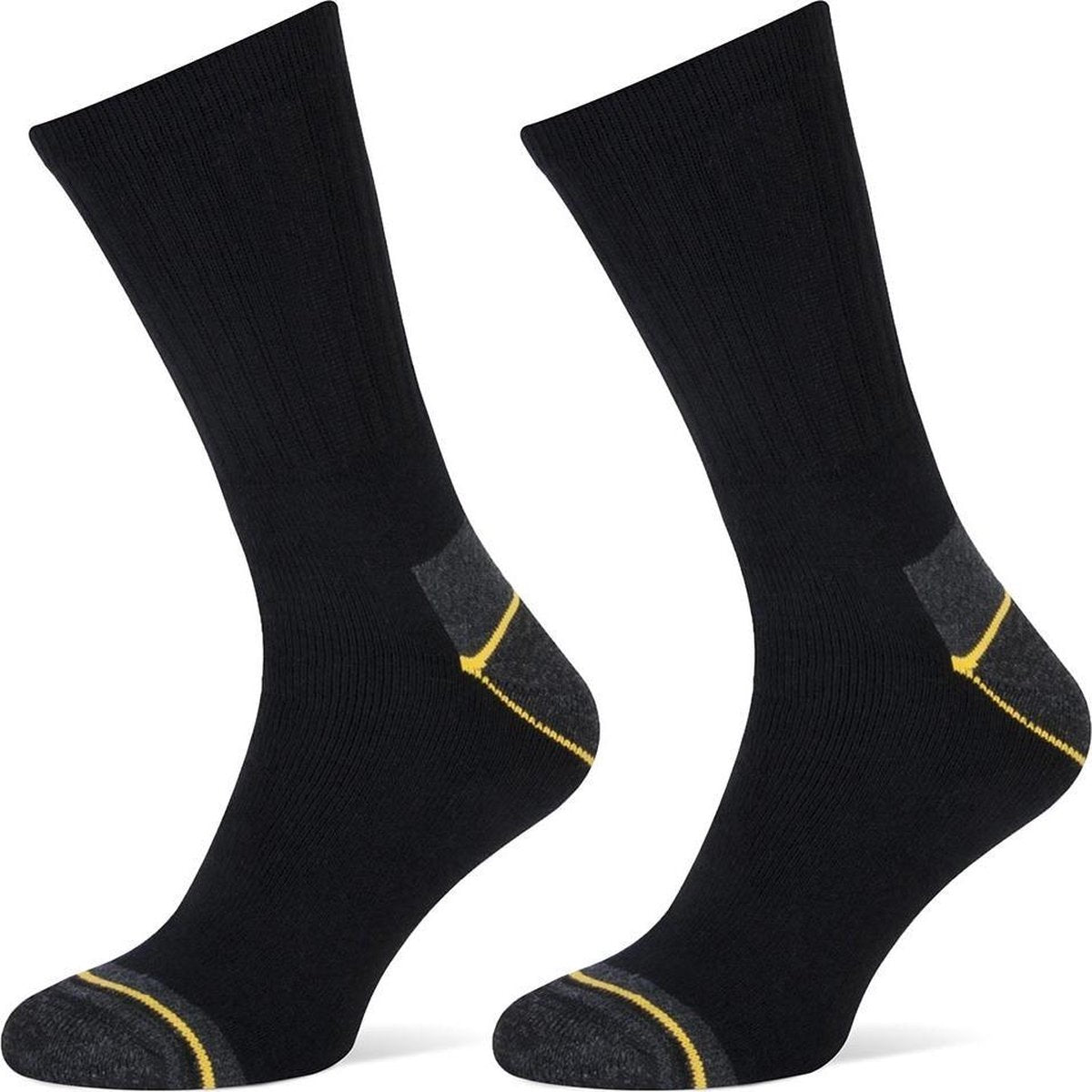6-Pack Allround Sokken met Frescure Stapp Yellow - Allround 4410.699 - Zwart - Unisex - Maat 39-42