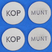 Toss munten - kop of munt - Ø40x3mm - 5 stuks