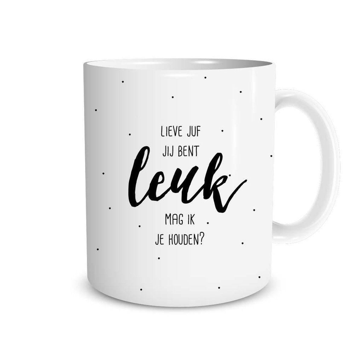 Christelijke Mok - Juf jij bent Leuk - DagelijkseBroodkruimels