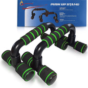Aesthetify Push Up Bars - Opdruksteunen - Push Up Grips - Anti slip - Ergonomische grepen - Thuis Fitness - Compact - Groen