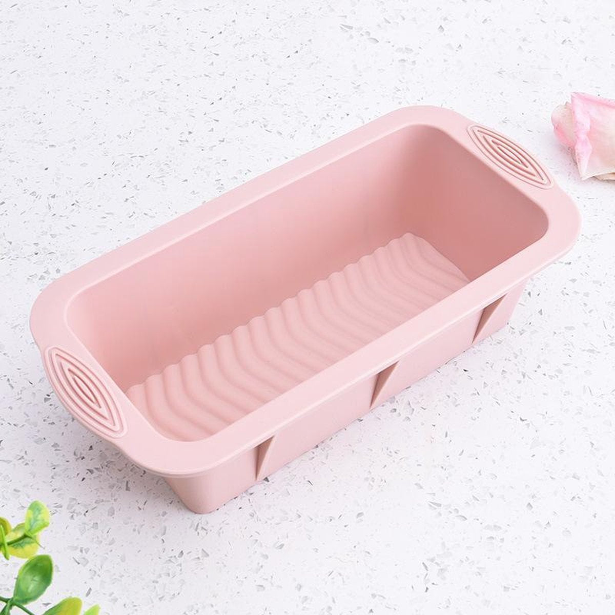ZijTak - Cake bakvorm - Silicone - Bananen brood - Gebak - Taart - Rechthoekig - Koekjes - Dessert - Koekjes - Brownie - Goede kwaliteit - Anti kleeflaag - Bakken - Pastel roze