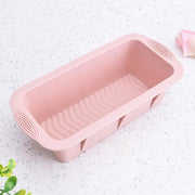 ZijTak - Cake bakvorm - Silicone - Bananen brood - Gebak - Taart - Rechthoekig - Koekjes - Dessert - Koekjes - Brownie - Goede kwaliteit - Anti kleeflaag - Bakken - Pastel roze