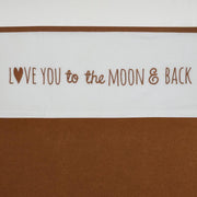 MEYCO | Ledikantlaken | Love You to the Moon and Back | Camel | 100% Katoen | 100 x 150 cm