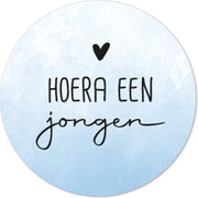 Label2X Sticker hoera een jongen 10st. - Default Title