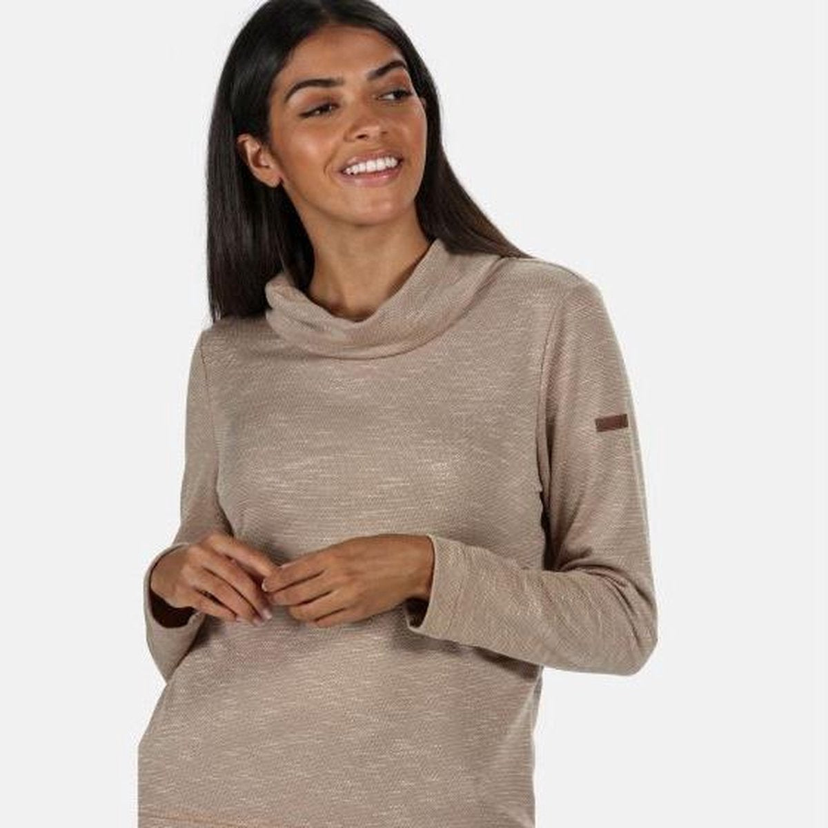 Regatta - Women's Harmonique Lightweight Cowl Neck Sweatshirt - Outdoortrui - Vrouwen - Maat 46 - Bruin