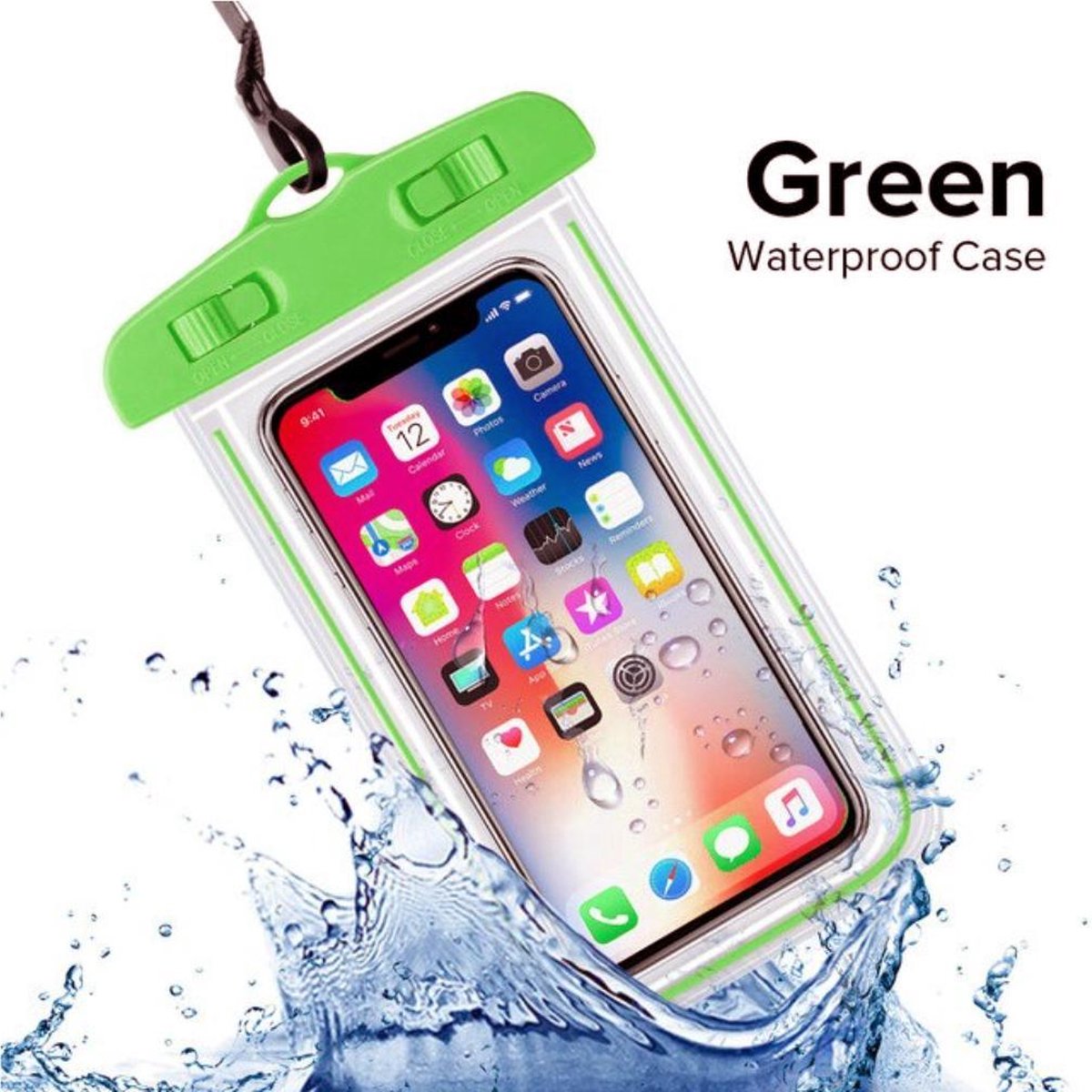 Waterdichte Telefoonhoesjes - Waterproof Hoesje voor Telefoon - Waterdicht Telefoonhoesje - Groen