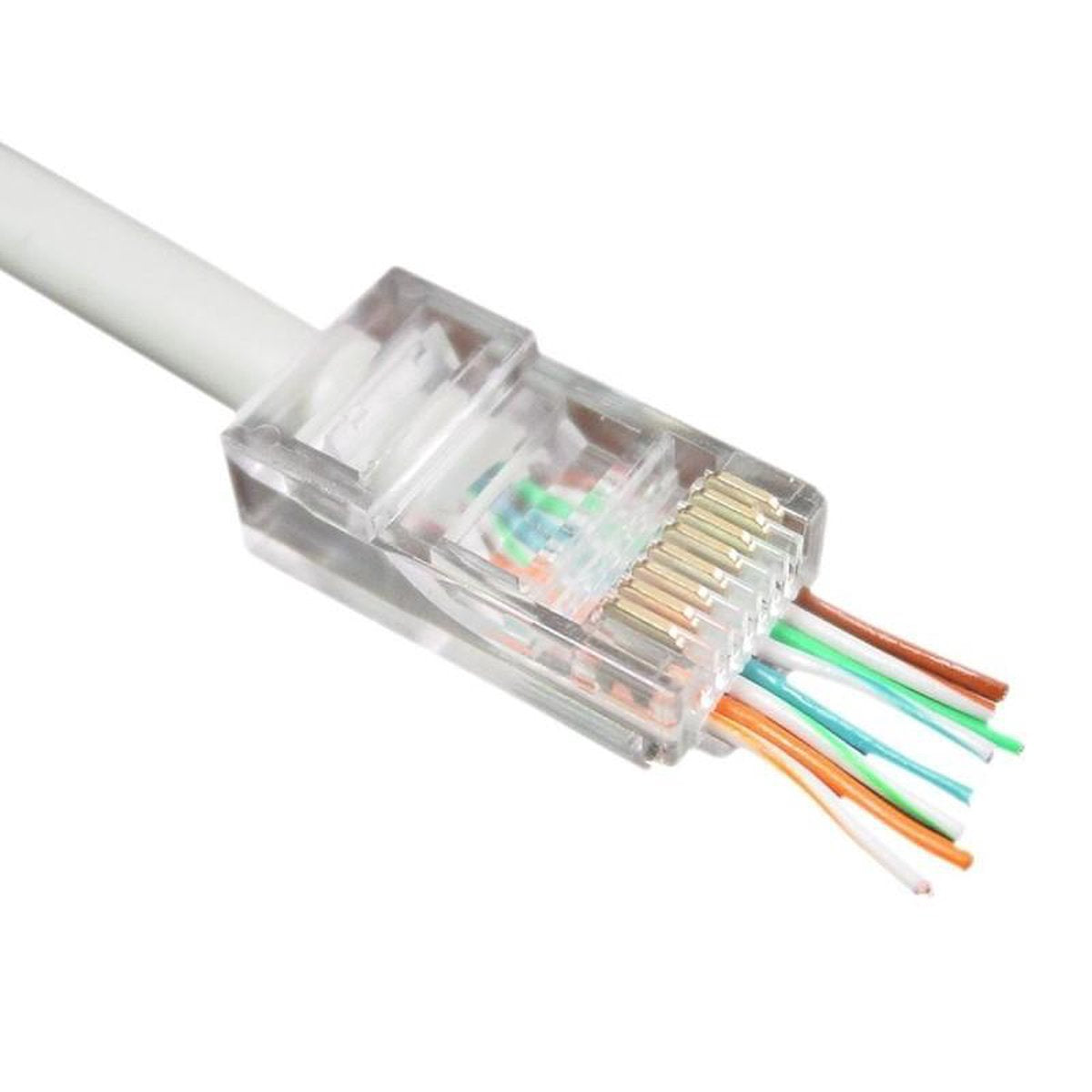 Cablexpert RJ45 krimp connectoren met doorsteekmontage voor U/UTP CAT6 netwerkkabel - 10 stuks