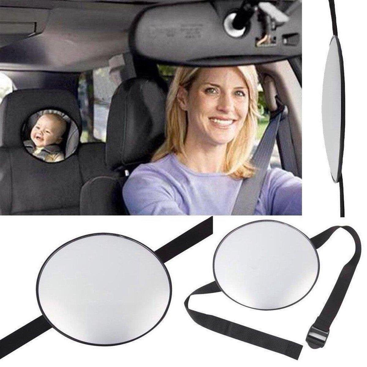 LOUZIR Achterbank Autospiegel - Baby & Kinderen Auto Spiegel – Babyspiegel - Zwart