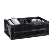 relaxdays vouwkrat - stapelen - speelgoedkist - multifunctioneel - krat professioneel grijs