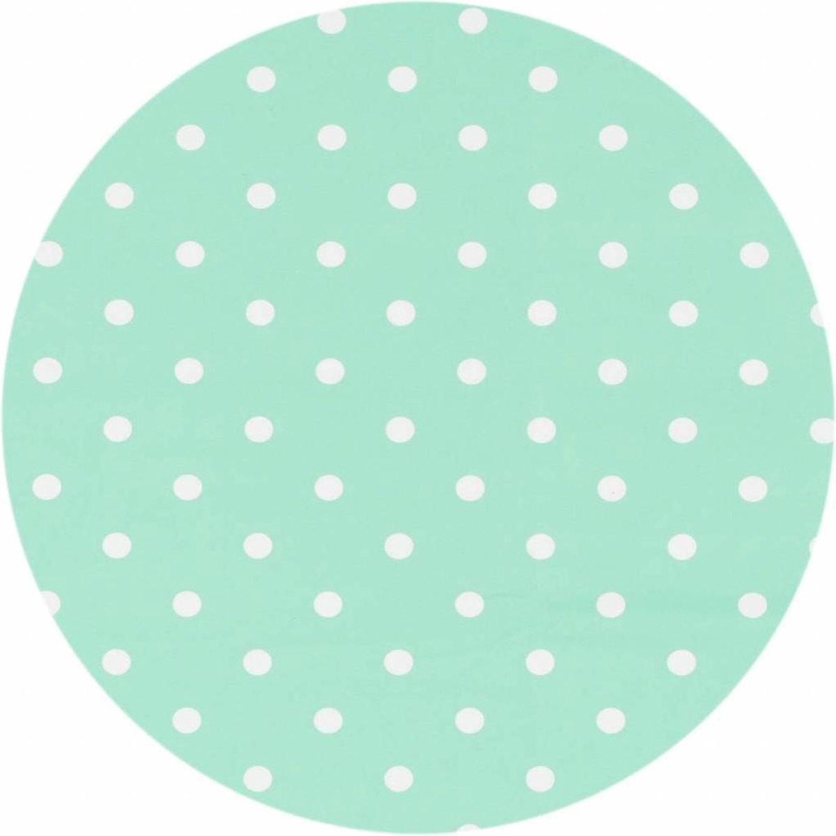 MixMamas Tafelzeil Rond - Ø 140 cm - Stippen - Mintgroen/Wit