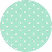 MixMamas Tafelzeil Rond - Ø 140 cm - Stippen - Mintgroen/Wit