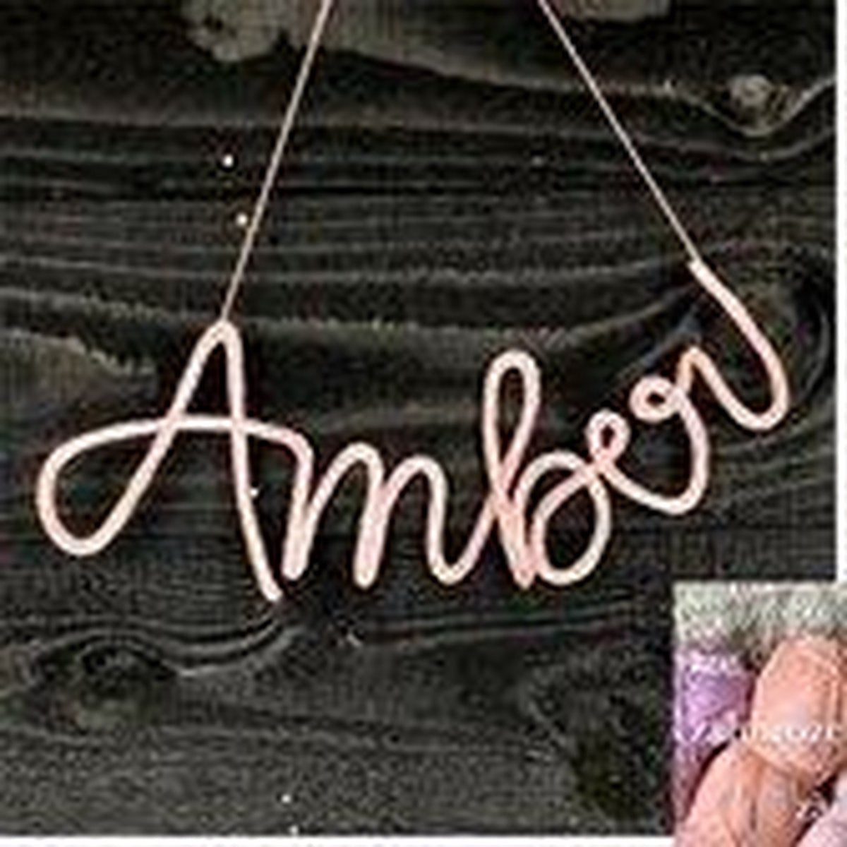 Naamhanger - Babykamer - Kraamcadeau - Handmade - Decoratief - max 4 letters - Zalmroze