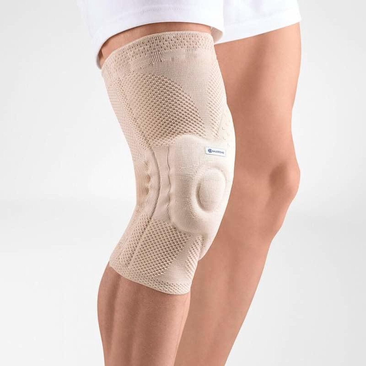 Bauerfeind Genutrain A3 Artrose Kniebrace - Maat: 1 - Kleur: Beige - Zijde: Links