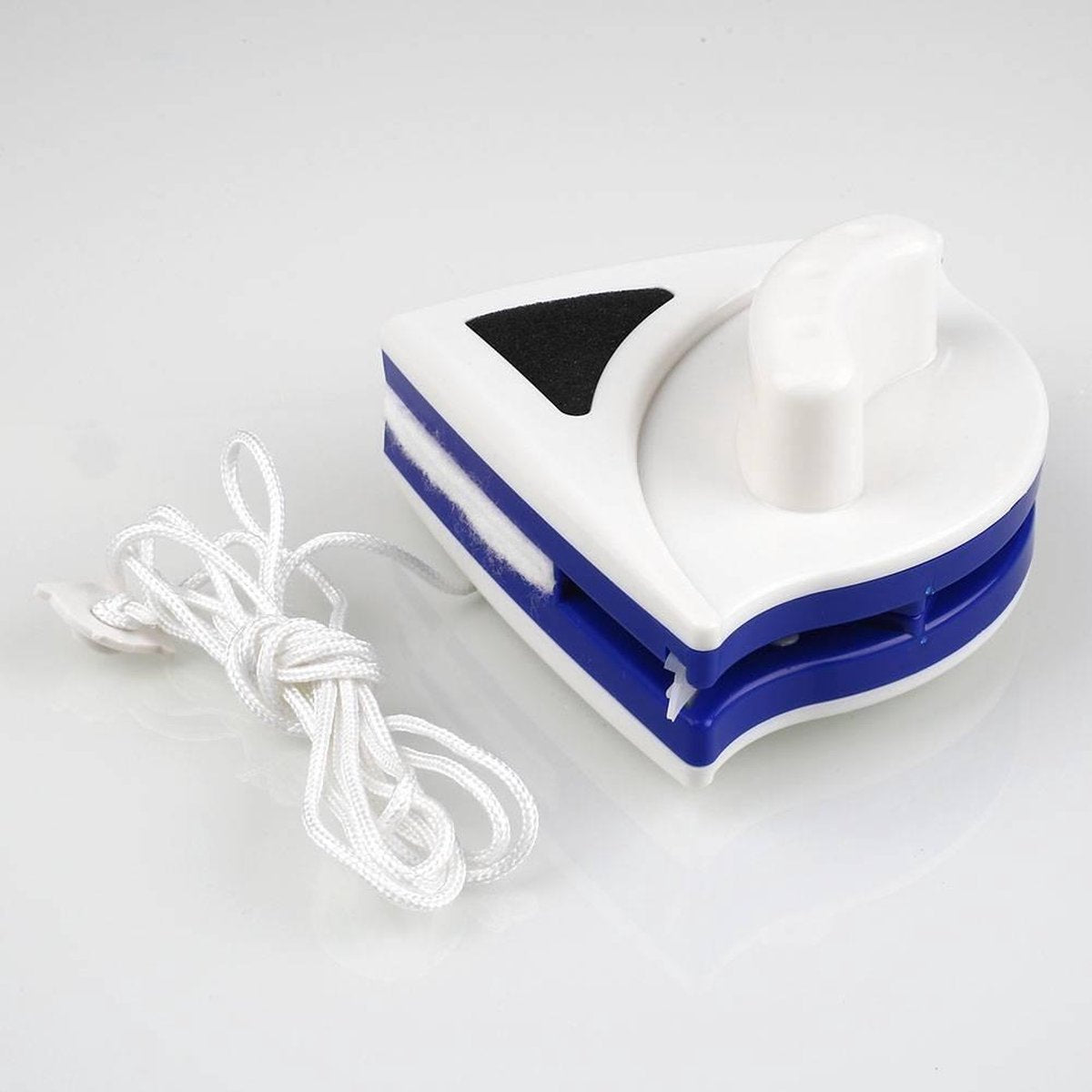 Magnetische raamwisser - dubbelzijdige raamwisser - ramen schoonmaken - geschikt voor enkel glas van 3 tot 8mm - donkerblauw - DisQounts