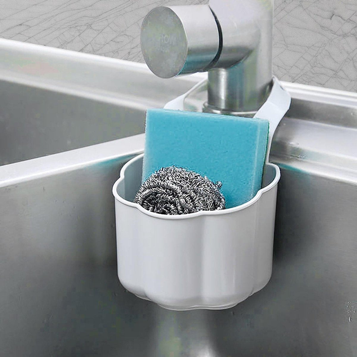 Draagbare Keuken Gootsteen Rek Spons Zeep Puin Rack Plastic Opknoping Opslag Mand Kraan Organisator Plank Thuis Keuken Tool