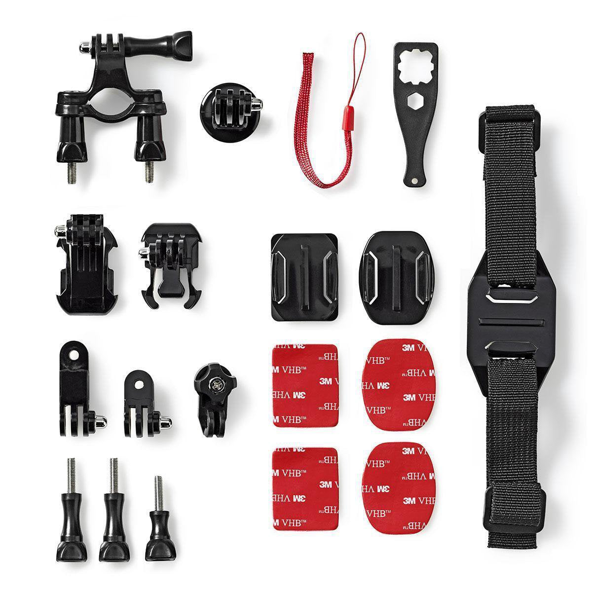 Bevestigingsset Actiecamera | 7 Mounts Inbegrepen | Reisetui