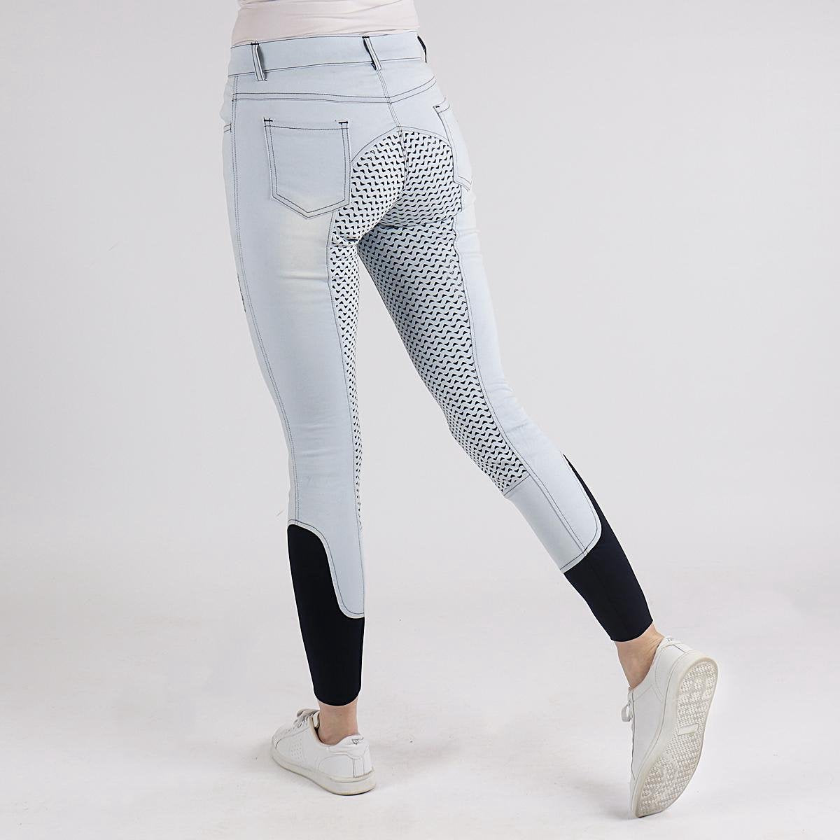 Quur Rijbroek  Chaza Denim Full Grip - Denim - 34
