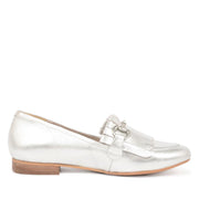 SPM Dames Loafers met Franjes - Zilver - Maat 36